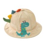 PATPAT® Dinosaur Summer Cap for Baby Boy 1-2 Years Old, UPF 50+ Sun Protection Bucket Hat Kids Cap, Breathable Mesh Baby Hat Caps for Kids Girls Boys Cute Fashion Sunshade Gift for Boys Girls