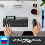 Logitech K580 Slim Multi-Device Wireless Keyboard – Bluetooth/Receiver, Compact, Easy Switch, 24 Month Battery, Win/Mac, Desktop, Tablet, Smartphone, Laptop Compatible - Graphite - Image 3
