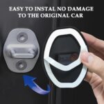 IXORACART Silicone Car Door Latch Protector Covers Pack of 4 – Universal Waterproof Car Door Lock Buckle Guard, Anti Rust Silent Shock Absorbing Door Striker Covers, Noise Reduction Automotive Door Protection Accessories (Black) - Image 7