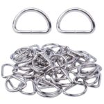 Metal D Rings Buckles Non Welded Nickel (Silver) Hardware Bags Ring for Sewing Keychains Belts,Purse and Dog Leash Hand DIY Accessories, Arts, Crafts & Sewing 1” inch -20 Piece (20)
