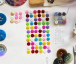 Multicolor Self-Adhesive Button Stickers, Round Shape Buttons Stickers for Art and Crafts, Set of 2 Sheets (132 Buttons) - Image 2