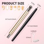Bluedeal 4-Piece Cat Eye Magnet Set for Nail Art, Gold Nail Magnet, Heart-Shaped Magnet, Black Bead Cat Eye Effect Tool, Magnetic Pen for Gel Polish (Gold) - Image 7
