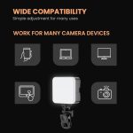 LED Video Light, Mini Selfie Light Clip-on Ring Light for Phone Laptop Tablet and Computer Dimmable Fill Lamp for Conference Zoom Call Photography Makeup Picture - Image 2