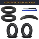 SOULWIT Replacement Kit for Bose QuietComfort 25 (QC25), Ear Pads Cushions + Headband + Earpads Cover - Black - Image 4