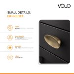 VOLO Antique Brass Cabinet Knob Handle – Premium Drawer Knob for Wardrobe Kitchen Cabinets Cupboard Furniture Hardware(TR SH 10 OV_Ant.) Pack of 2 - Image 5