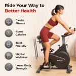 Fitkit by Cult FK7003 Spin Bike with 9Kg Flywheel, Adjustable Brake Pad Resistance & LCD Screen for Fitness at Home Workouts|Max Weight Capacity: 140 kg (Black) - Image 6