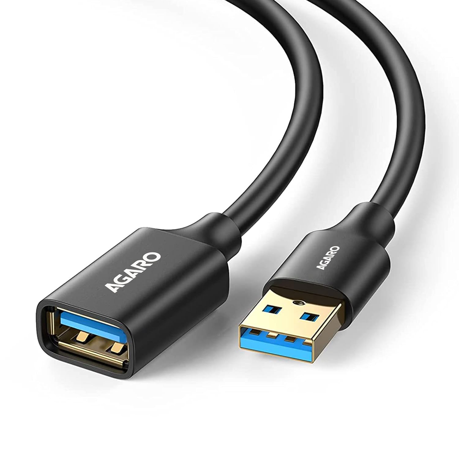 61NioZzSfL._SL1500_.jpg AGARO USB Extender, USB 3.0 Extension Cable Male to Female USB Cable High-Speed 5GBps Data Transfer Compatible with Webcam, Gamepad, Keyboard, Mouse, Hard Drive, Xbox, Laptop/PC/Mac/Printer, 2 Meter - Image 1