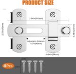 Stainless Steel Flip Latch Door Lock Sliding Barn Door Lock, Safety Gate Latch for Garden, Bathroom, Garage, Coop, Closet, Cabinet & Window – Heavy Duty Bolt Lock Hardware - Image 2