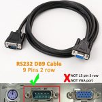 DTECH DB9 RS232 Serial Cable Male to Female Null Modem Cord Full Handshaking 7 Wire Crossover for Data Communication Computer Switch Router (3M)