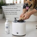 PawTech Cleaner Electric Dog Paw Washer | Automatic Paw Cleaning Device with Soft Silicone Bristles | Includes 500ml Paw Cleanser | Portable Pet Paw Cleaning Machine for Dogs - Image 3