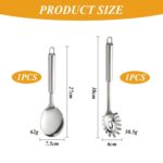 1 Noodle Spoon and 1 Rice Spoon, Stainless Steel Kitchenware, Cooking Utensils, Kitchen Supplies, Household Kitchenware - Image 2