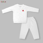New Born Baby Cotton Clothing Set, 5-Piece, Yellow & White, 0-3 Months - Image 4