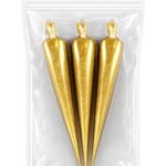 Golden Glitter Ceramic Cones for Arts & Crafts | Lippan Art | Mandala Art | Pottery | Liner DIY Decorative Purposes Pack of 3PC Golden Glitter