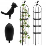 HASTHIP® Garden Plant Support Cages Stakes, Durable Metal Frames for Climbing Plants, Vegetables & Flowers, Rust-Resistant, for Indoor & Outdoor Gardening | Steady Hold for Climbing Vines and Veggies, Rust-Resistant Metal Build, Indoor Outdoor Setup, Easy Assemble Design