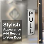 Silver Metal Push Pull Stickers for Glass and Wood | Self Adhesive Stainless Steel Metal Sticker for Door | Push and Pull Stickers for Hospital Malls Office 1 Set (2pcs) - Image 6