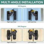 HASTHIP® Zinc Alloy Door Lock for Bedroom, Heavy Duty 180 °/90 ° Flip Latch with Hardware Installation, Rugged Metal Locking for Doors, Cabinets, Gates - Image 6