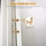 NIHUIFDPY 10 Pcs 8mm Hidden Brass Barrel Hinges, 180 Degree Concealed Invisible Hinge with Screws for Small Wooden Jewelry Box, DIY Crafts and Mini Furniture Hardware - Image 3