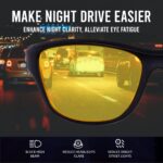 Sports Sunglasses COMBO, UV Protected Wraparound Design, 2 Pack with Night Driving Yellow Lens and Black Sport Lens - Image 3