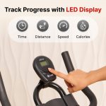 Fitkit by Cult FK7001 Spin Bike with 6Kg Flywheel, LED screen, Adjustable Brake Pad Resistance with Belt Drive System for Fitness at Home Workouts|Max Weight : 110 kg (Black) - Image 10