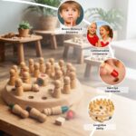 Toy Imagine Wooden Color Memory Chess Game for Kids Age 3+ | Wooden Memory Match Stick Chess Board Game | Brain Puzzle Toy for Boys, Girls & Adults | Montessori Learning & Family Game - Image 2