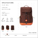 Sidewalk Backpack for College & Daily Carry | Fits 15.6 Inch Laptop | 21L Water-Resistant Aerology Fabric Daypack with Luggage Strap - Image 3