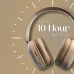 Portronics Muffs M6 Over Ear Wireless Bluetooth Headphone with Upto 40 Hours Playtime, Dual Pairing, 40mm Driver, HD Mic, Bluetooth 5.4V, Foldable Design, Type C Fast Charging (Biege) - Image 2