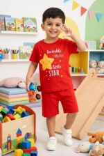 Baby unisex Clothing sets Tshirts and shorts co ordinated outfit kid boys regular dress for 1 month to 5 year pack of 3 - Image 4