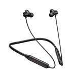 NB03 Lite Wireless Bluetooth Neckband Earphones with Mic | in-Ear Headphones with Deep Bass, Long Battery, Fast Charging, Magnetic Earbuds & Comfortable Fit for Calls, Music & Sports (Black)