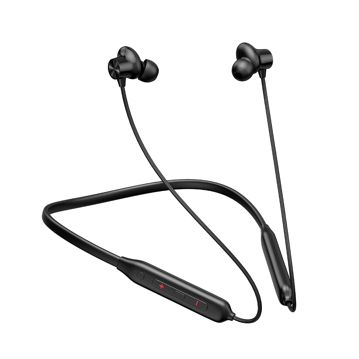 61PrBxuQ9SL._SL1500_.jpg NB03 Lite Wireless Bluetooth Neckband Earphones with Mic | in-Ear Headphones with Deep Bass, Long Battery, Fast Charging, Magnetic Earbuds & Comfortable Fit for Calls, Music & Sports (Black) - Image 1