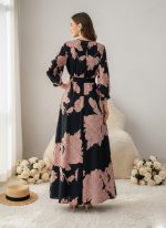 Modestouze Attires Dress for Women Western, Maxi Dresses, One Piece Long Gown Outfit, Floral Print, V Neck Design, Clothing, Western Outfit for Women - Image 3