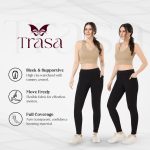 TRASA Active Yoga Pants for Womens Gym High Waist with 3 Pockets, Tummy Control, Workout Pants 4 Way Stretch Yoga Leggings, Sizes - M,L,XL,2XL,3XL - Image 2