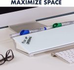 Quartet Infinity Dry Erase Glass Desktop Table Top Board with Marker & Tray, Non-Magnetic Whiteboard with bottom storage, Desktop Glass pad for School, Office, 1.5 x 0.5 feet, 46 x 15cm, 18 x 6 inches - Image 3
