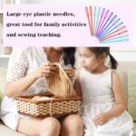 53 Arts Colorful Plastic Sewing Needles Set (20 Pcs) | Large Eye Blunt Needles for Kids & Adults | Safe Weaving, Lacing, Knitting, Crochet & DIY Craft Needles for Handmade Projects - Image 6