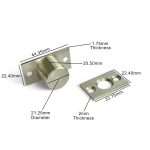 Brass Ball Catcher 16mm, Stainless Steel Finish (Pack of 1 Pcs.) | Heavy Duty Goli Catcher & Strong Invisible Cabinet Latch, Secure Roller Catch Closure for French Door, Closets & Hardware - Image 2