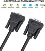 DTECH DB9 RS232 Serial Cable Male to Female Null Modem Cord Full Handshaking 7 Wire Crossover for Data Communication Computer Switch Router (3M) - Image 5