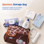 Bumtum Baby Diaper Bag For Mothers | Spacious Waterproof Backpack With Multiple Pockets To Easily Organise Baby Essentials, Various Sized Pockets (Elphie Orange) - Image 3