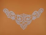 White,Vintage Dyeable Hand Crafted Embroidered Rayon Neck Lace Patch | material for Lace Jewelry,Scrap Book,Suits,Shirts,Dresses Qty 1 piece ,Used As Trims,Borders,Designer Embroidery Patch,Applique,Sewing Supplies,DIY Art & Craft . - Image 5