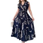 Modestouze Attires Dress for Women Western Maxi Style, Indo Western Dresses, One Piece Long Gown, A Line Flared Pattern, Ethnic Look Outfit for Women