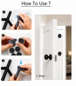 Chair Leg Floor Protectors, Round, Black, Self Adhesive, Non Slip, Noise Reducing, 2cm, 30 Pcs - Image 6