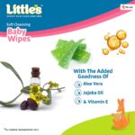 Little's Soft Cleansing Baby Wipes with Lid | 80 Wipes x Pack of 3 - 240 Wipes | Extra Thick & Moist Wet Wipes for Baby's | Prevents Rashes & Redness with Goodness of Aloe Vera, Vitamin E & Jojoba Oil - Image 6