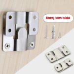 ROLLYWARE ® Flush Mount Bracket with Screws Hanging Buckle Kit, Interlocking Heavy Duty Photo Frame Hook, Furniture Connector for 100lb Picture Hangers Art Gallery Wall Mount Hardware (4) - Image 5