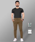 Mehrang Men's Stretchable Stretchable Formal Pant Trousers | Stylish Slim Fit Men's Wear Trousers for Office or Party | Polycotton Knitted Fabric - Image 7