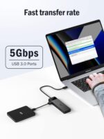 Lemorele USB C Hub Docking Station, 10-in-1 Dual Monitor Adapter with 4K Dual HDMI, 1080P VGA, 3×USB3.0/2.0, TF/SD, 3.5mm Audio, 100W PD for MacBook, HP, Dell, Lenovo and More - Image 7