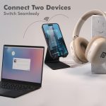 Portronics Muffs M6 Over Ear Wireless Bluetooth Headphone with Upto 40 Hours Playtime, Dual Pairing, 40mm Driver, HD Mic, Bluetooth 5.4V, Foldable Design, Type C Fast Charging (Biege) - Image 8