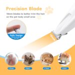 Mcbazel Pet Razor, Waterproof Paw Hair Trimmer, Cat Clipper, Low Noise Dog Shaver, Rechargeable Paw Cutter with LED Light for Dogs and Cats - Image 3