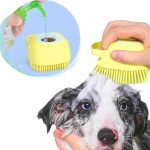 ZOIVANE Dog Bath Brush | Soft Silicone Bristles Pet Grooming/Bathing & Massage Brushes | Dog & Cat Accessories | Labrador, German Shepherd, Golden Retriever | Shampoo Dispenser Washing Brush-Pack of 1 - Image 6
