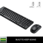 Logitech MK215 Wireless Keyboard and Mouse Combo for Windows, 2.4 GHz Wireless, Compact Design, 2-Year Battery Life(Keyboard),5 Month Battery Life(Mouse) PC/Laptop- Black - Image 4