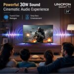 UNICRON TE 24” INCH HD Ready Android Smart LED TV, WiFi Enabled, 30W Sound Speaker, Built-in Apps Compatible (YouTube, Netflix, Prime Video), Mobile Screencast - Image 5