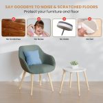 8 Pcs Silicone Chair Leg Floor Protectors, Premium Felt Furniture Pads for Hardwood Floors, Furniture Sliders for Chair Legs, Stool Leg Protectors Cap for Avoid Noise and Scratches(Large) - Image 6