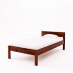 Furnire Carp Sheesham Wood Single Bed Without Storage for Bedroom Home Solid Wood Palang Cot for Hotels - Honey Finish - Image 4